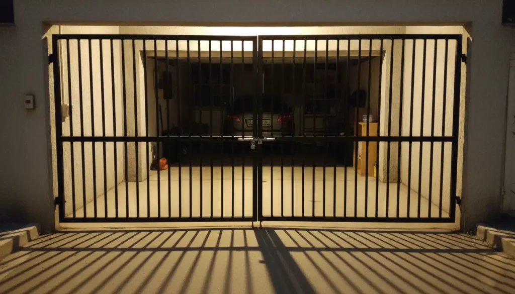 Puerta Batiente Doble Hoja de Seguridad con Barras