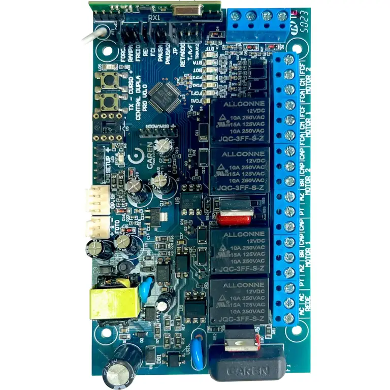 Central Electrónica Garen Dupla PRO – Control para Portones Pivotantes Dobles