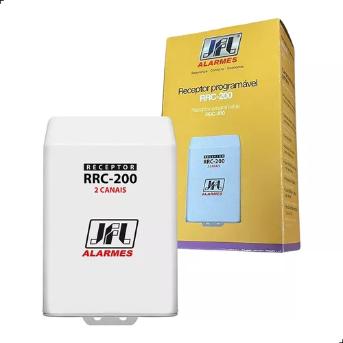 Receptor RRC-200 de JFL – 433,92 MHz con 2 canales, hasta 300 controles y soporte para sensores inalámbricos