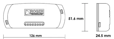 Receptor R93/RX433 de Roger Technology – 433,92 MHz hasta 1000 controles Código Fijo y Rolling Code