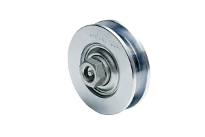 Rueda Comunello 320U de 100mm (3.9") con Grasero para Portones Corredizos y Soporte de hasta 380kg - Ruedas Italianas