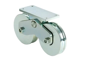 Rueda Combinada Comunello Semitonda 250mm (9.8") Serie 339 para Portones Corredizos – Hasta 3000kg