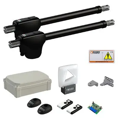 Motor Roger MONOS4 para Puertas Batientes de hasta 4 Metros por Hoja – Uso Intensivo Brushless